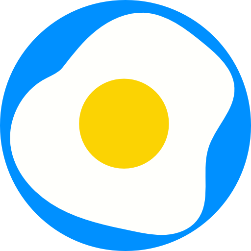 Fried egg Prosymbols Flat icon