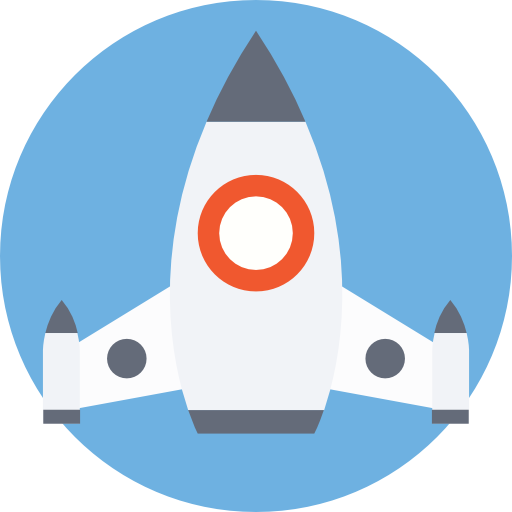 Rocket Prosymbols Flat icon