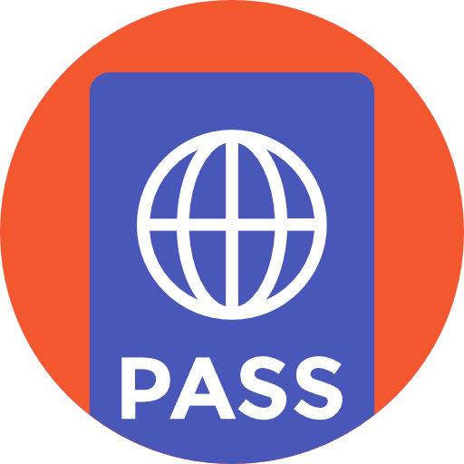 Заграничный пасспорт Prosymbols Flat иконка