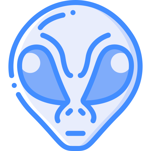 buitenaards wezen Basic Miscellany Blue icoon