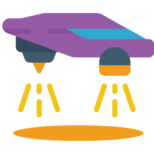 Flying car Basic Miscellany Flat icon
