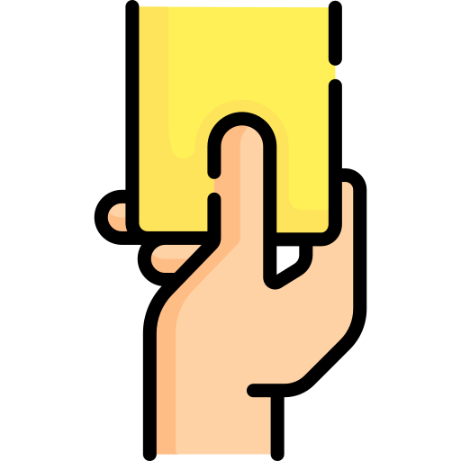 Żółta karta Special Lineal color ikona