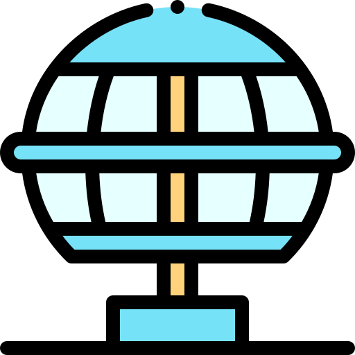 グローブ Detailed Rounded Lineal color icon