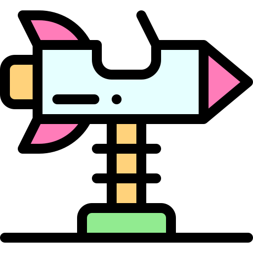 スプリングスイングロケット Detailed Rounded Lineal color icon