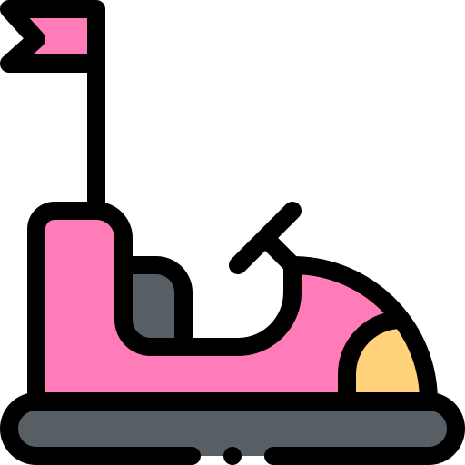 Bumper car Detailed Rounded Lineal color icon