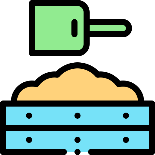 サンドボックス Detailed Rounded Lineal color icon