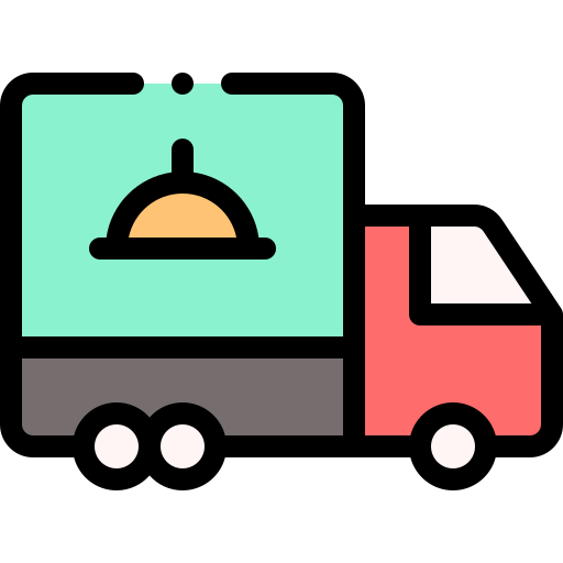 camión de comida Detailed Rounded Lineal color icono