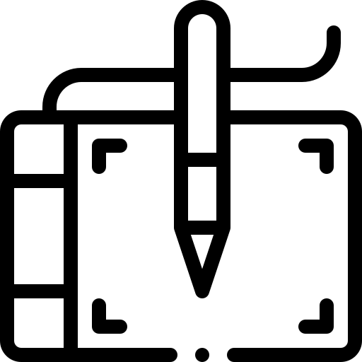 tekentablet Detailed Rounded Lineal icoon