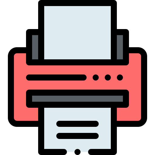 drucker Detailed Rounded Lineal color icon