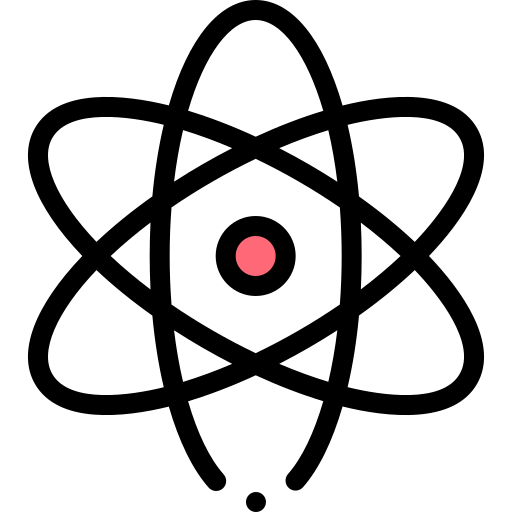 원자 Detailed Rounded Lineal color icon