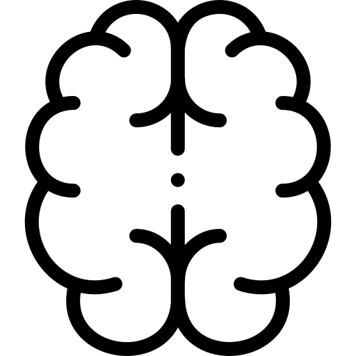 cerveau Detailed Rounded Lineal Icône