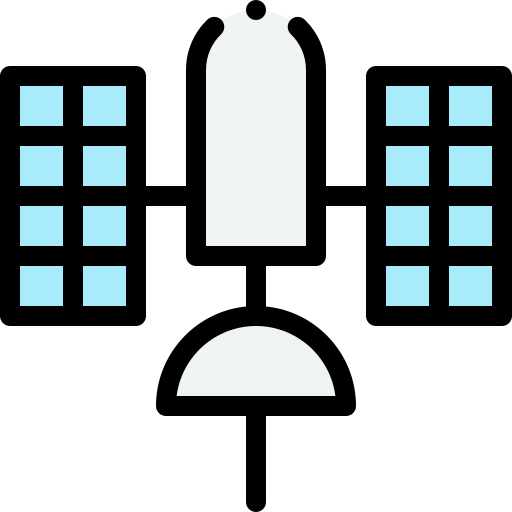 Satellite Detailed Rounded Lineal color icon