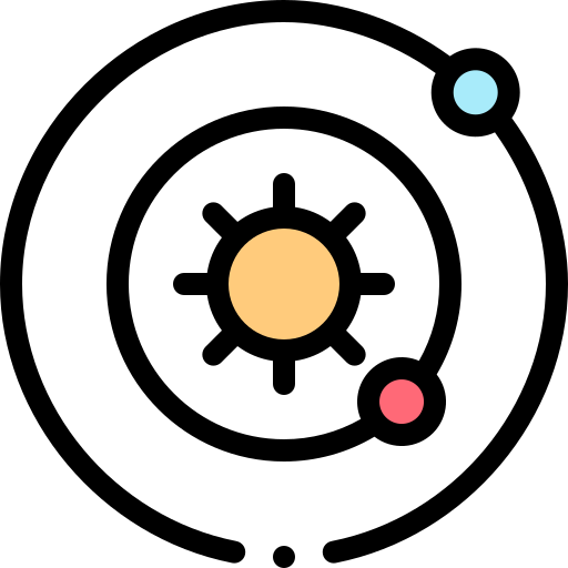 太陽系 Detailed Rounded Lineal color icon