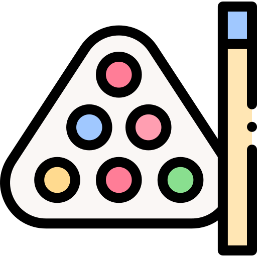 bilard Detailed Rounded Lineal color ikona
