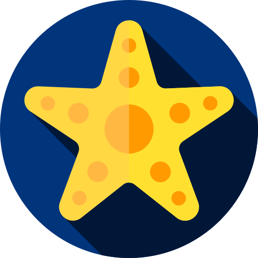 Estrelas do mar Flat Circular Flat Ícone