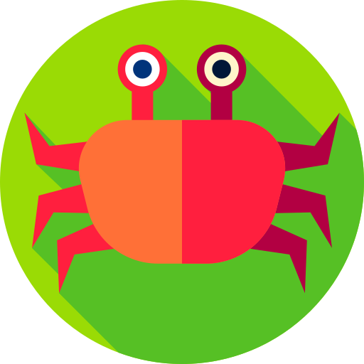 crabe Flat Circular Flat Icône