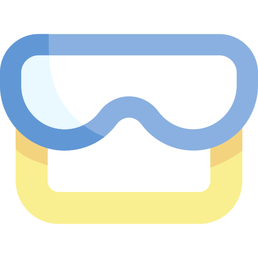 gafas de buceo Kawaii Flat icono