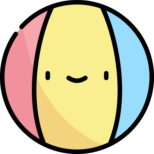 пляжный мяч Kawaii Lineal color иконка