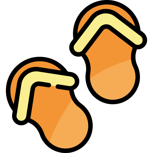 sandálias Kawaii Lineal color icono