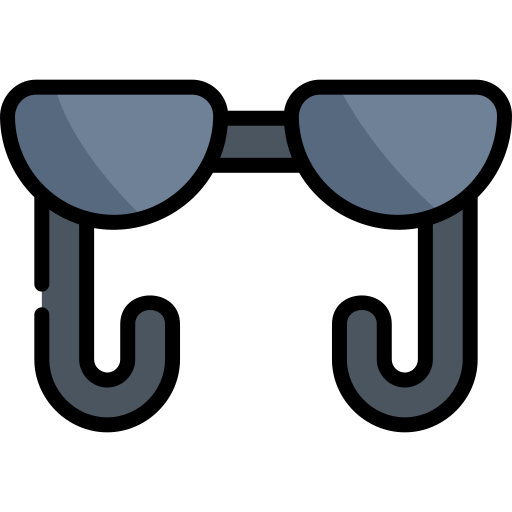 occhiali da sole Kawaii Lineal color icona