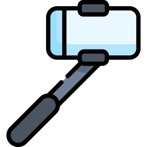 selfie-stick Kawaii Lineal color icon