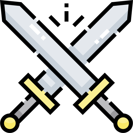 Sword Detailed Straight Lineal color icon