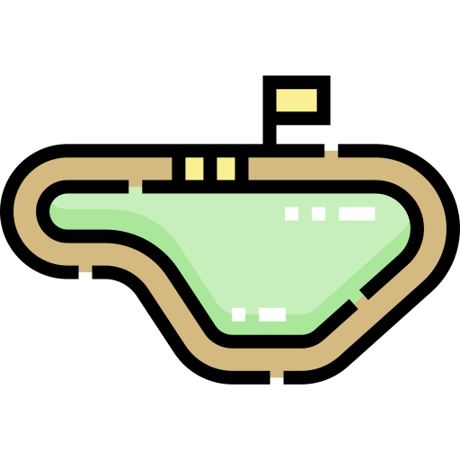 Race track Detailed Straight Lineal color icon