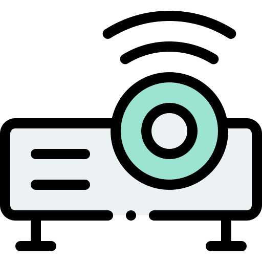 Projectors Detailed Rounded Lineal color icon