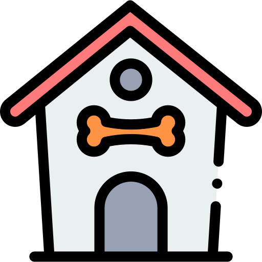 Dog house Detailed Rounded Lineal color icon