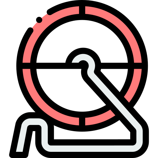 Hamster wheel Detailed Rounded Lineal color icon