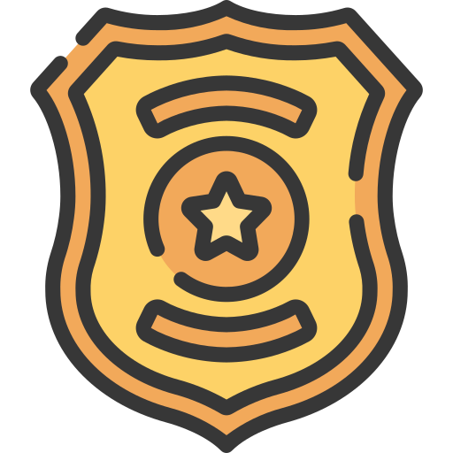 politie badge Juicy Fish Soft-fill icoon