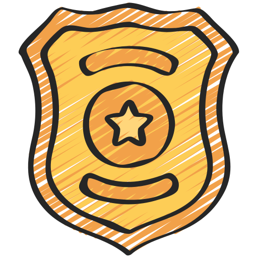 politie badge Juicy Fish Sketchy icoon