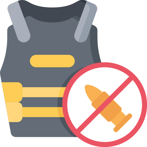 Bullet proof vest Juicy Fish Flat icon