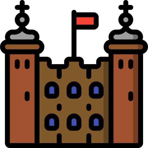 tower of london Basic Miscellany Lineal Color icon