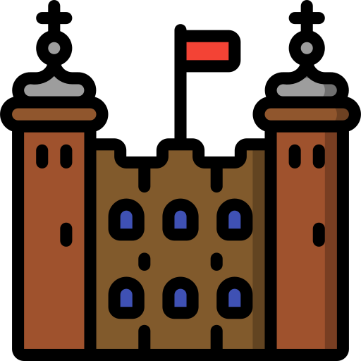 Башня Лондона Basic Miscellany Lineal Color иконка