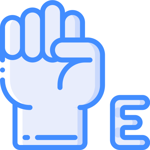 langage des signes Basic Miscellany Blue Icône