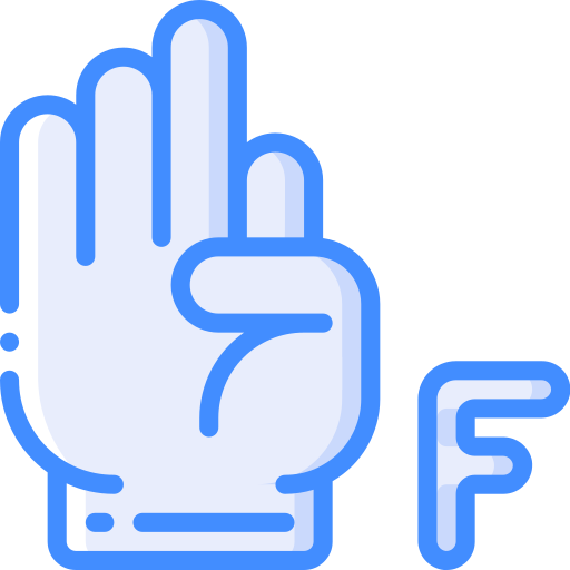 Lenguaje por señas Basic Miscellany Blue icono
