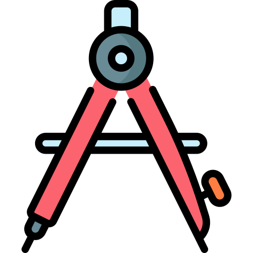 Drawing compass Special Lineal color icon