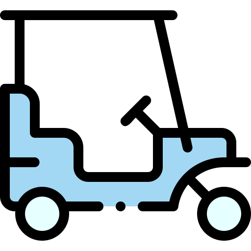 Golf cart Detailed Rounded Lineal color icon