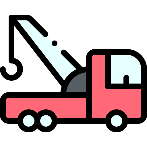 Tow truck Detailed Rounded Lineal color icon