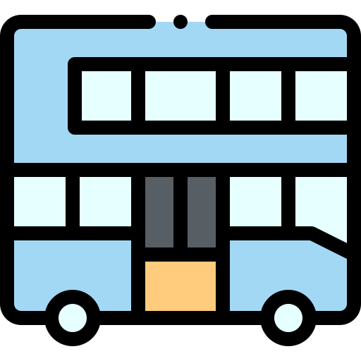 autobus à impériale Detailed Rounded Lineal color Icône