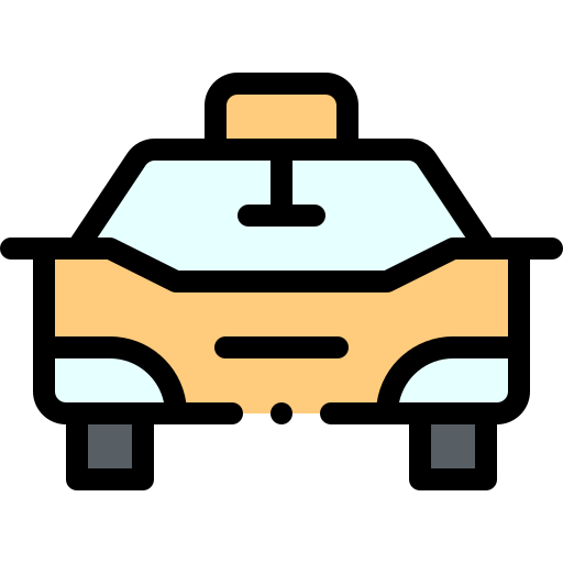 Taxi Detailed Rounded Lineal color icon