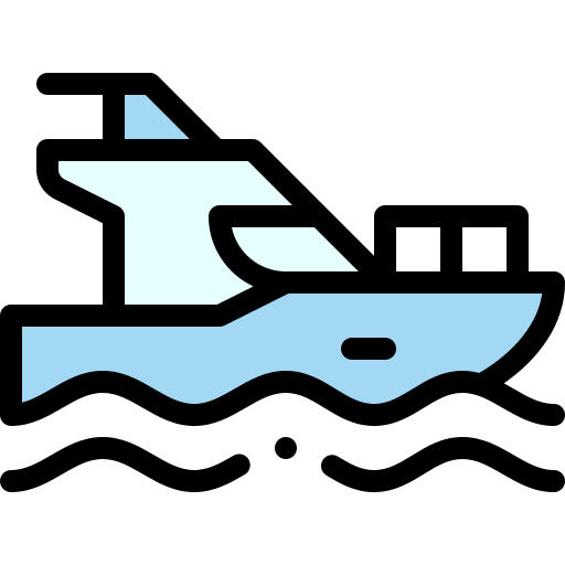 yacht Detailed Rounded Lineal color icon