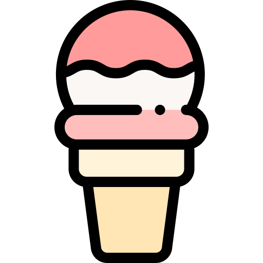 Helado Detailed Rounded Lineal color icono