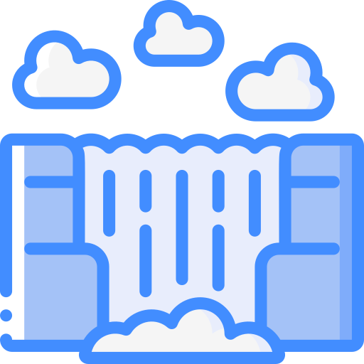 Waterfall Basic Miscellany Blue icon