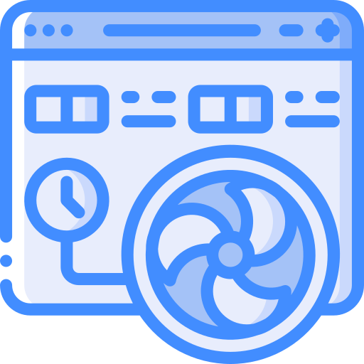 Fan Basic Miscellany Blue icon