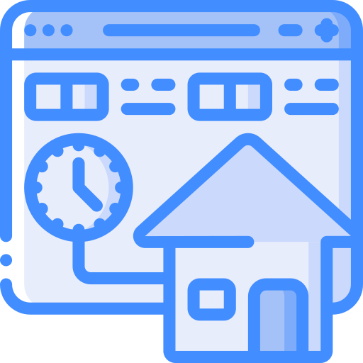 Smart home Basic Miscellany Blue icon