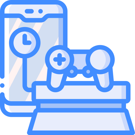 Game console Basic Miscellany Blue icon