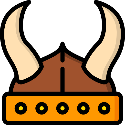 casco vikingo Basic Miscellany Lineal Color icono