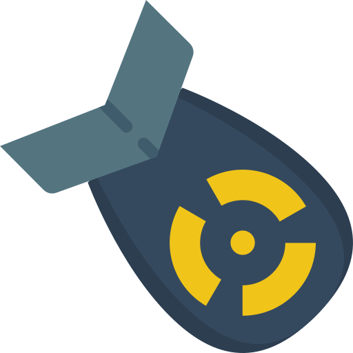 Bomba nuclear Basic Miscellany Flat icono